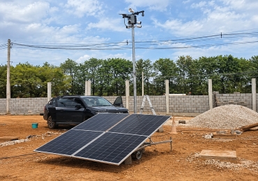 Torre autonoma de vigilancia com alarme monitorado e câmeras com IA